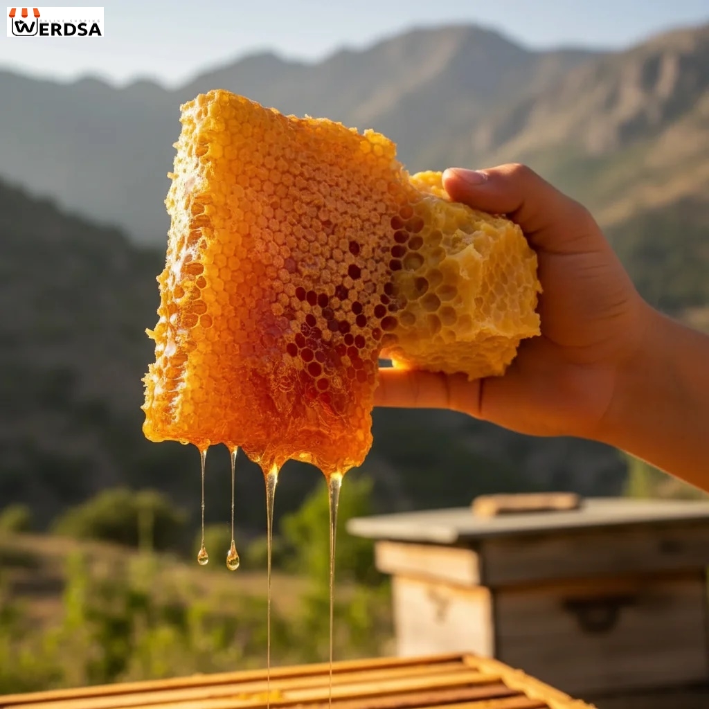 عسل چند گیاه 2 کیلویی موم دار